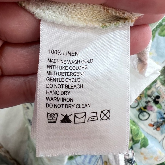 Tommy Bahama x Disney Coastalina 100% Linen Postcard to Paradise Dress size M - Picture 10 of 13